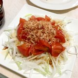 血液サラサラ～新玉ねぎとトマトの鰹節ポン酢サラダ♡